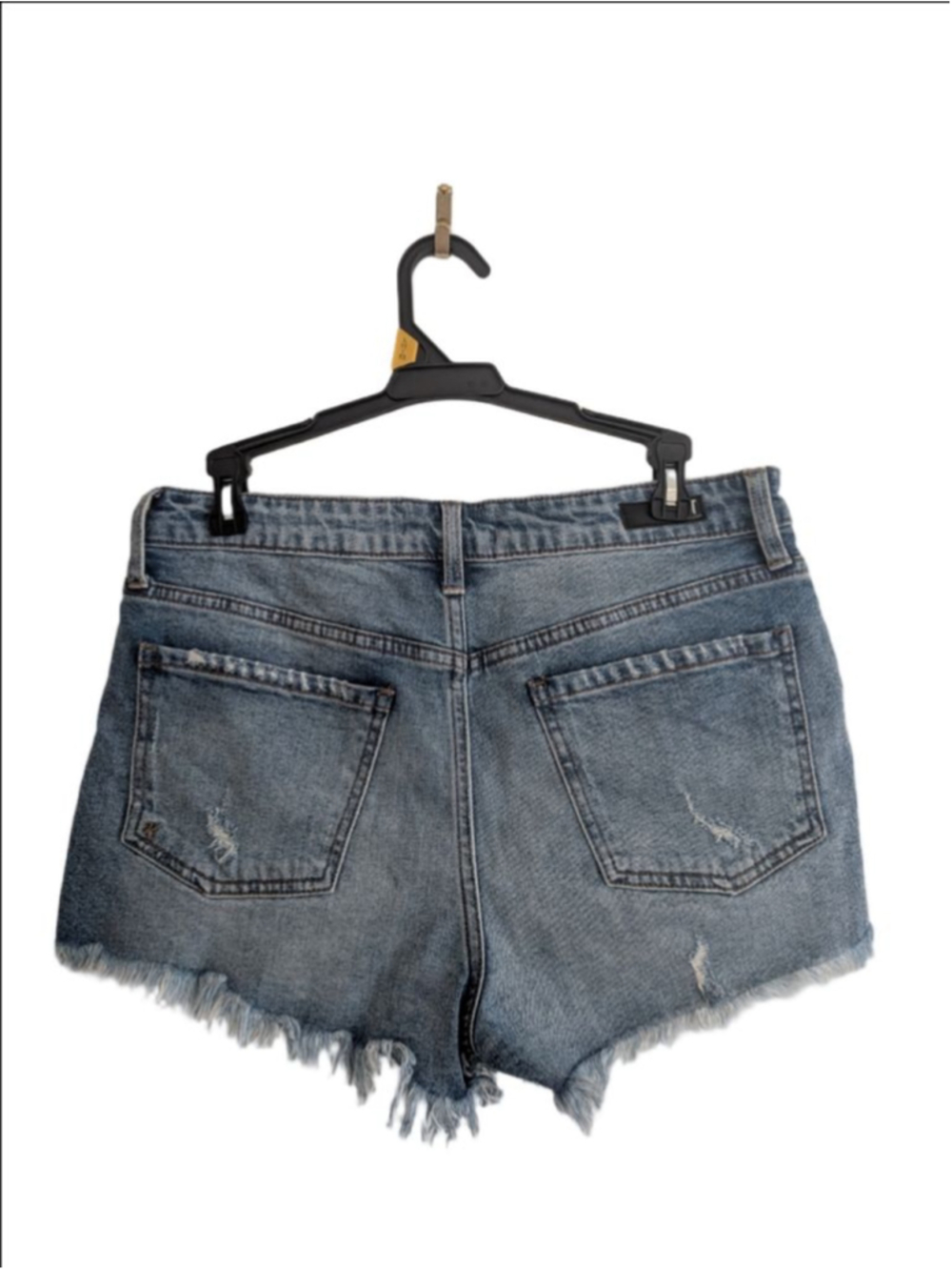 Kut from the Kloth Size 4 Distressed Denim Shorts Light Wash Frayed Hem - Picture 3 of 9